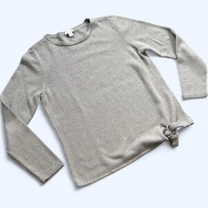 J. Jill Pure Small Petite PS Tan Brown Knit Wool Cotton Knit Crewneck Sweater